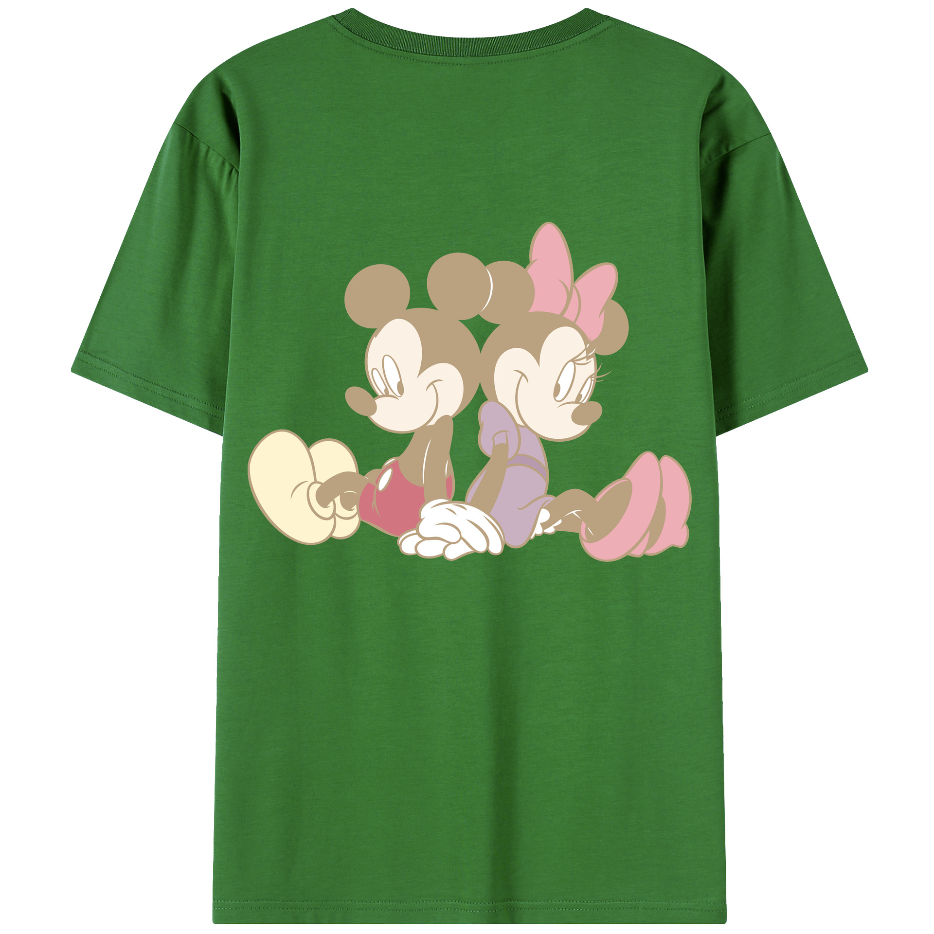 （画像用） ミッキーマウス Mickey Mouse レディース半袖Tシャツ(バックプリント)